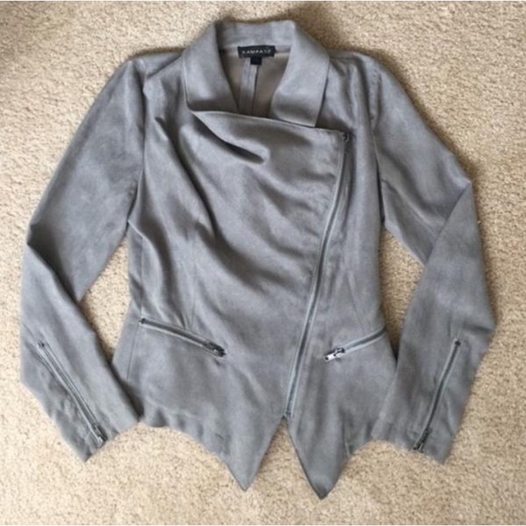 Rampage Grey Faux Suede Jacket - Picture 3 of 5